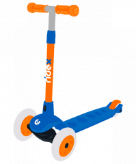 Самокат 3-х колесный RIDEX Hero, 120/80 мм, синий/оранжевый