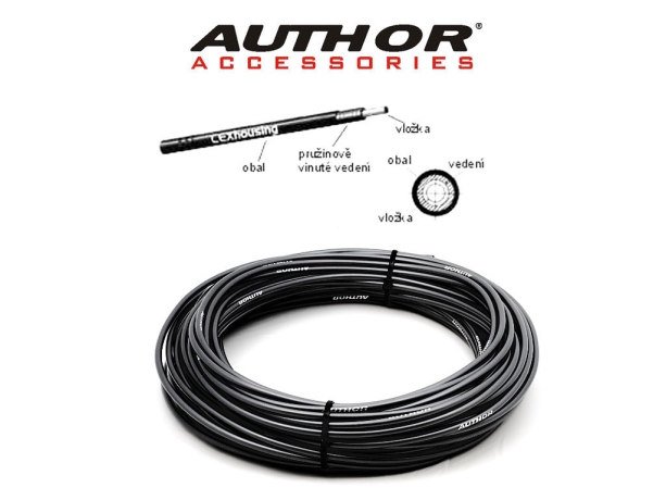 Рубашка 8-24601003 тросика тормоза ABR-Cgx 5mm/30m Black б/загл. (30м) черная (10) AUTHOR