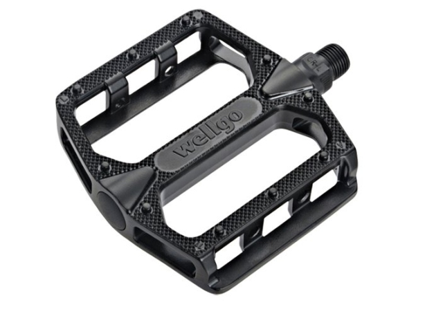 Велосипедные педали Wellgo b155, вмх. Материал: алюминий, ось cr-mo, 9/16", с подшипниками. Размер: 108,5х100х28мм. Вес: 420г. Цвет: чёрный