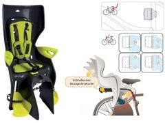 BELLELLI Сидение заднее Summer Relax B-fix Hi-Viz черный/желтый, до 22кг