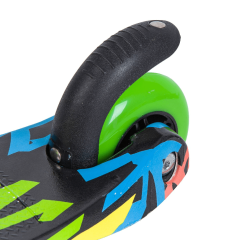 Самокат для детей Novatrack Disco-kids Graffiti, черный/зеленый