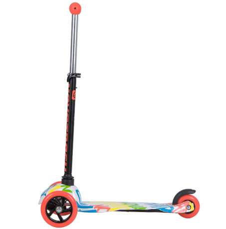 Самокат для детей Novatrack Disco-kids Graffiti, белый/оранжевый