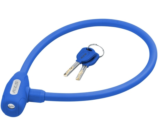 Замок тросовый KLS JOLLY 4,5ммх12мм x 650мм, тёмно-синий, безопасность 3/10