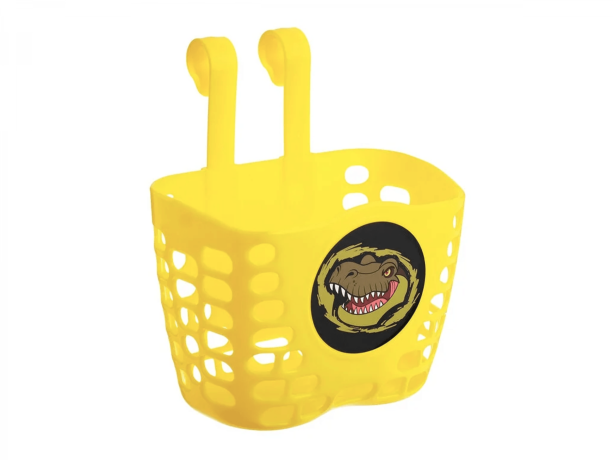 Корзина HL-BS07 на детский в-д, высота 200мм стропа 102мм жёлтая с крокодилом