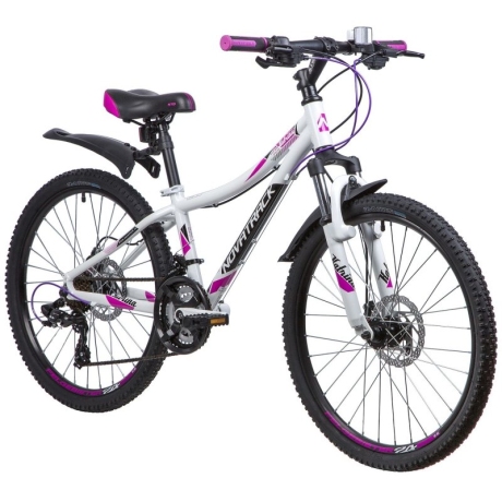 Велосипед NOVATRACK 24" KATRINA, алюминиевая рама 12" белый