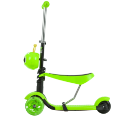 Самокат Novatrack Disco-kids Saddle для детей, зеленый