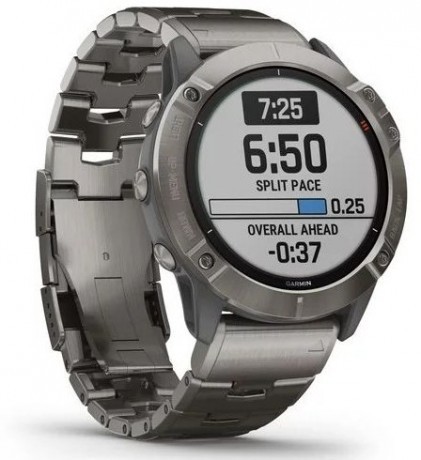 Часы FENIX 6X Pro Solar титановый с титановым браслетом