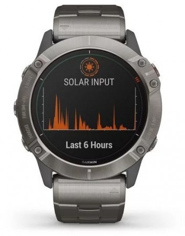 Часы FENIX 6X Pro Solar титановый с титановым браслетом
