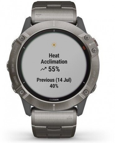 Часы FENIX 6X Pro Solar титановый с титановым браслетом