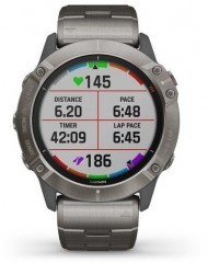 Часы FENIX 6X Pro Solar титановый с титановым браслетом