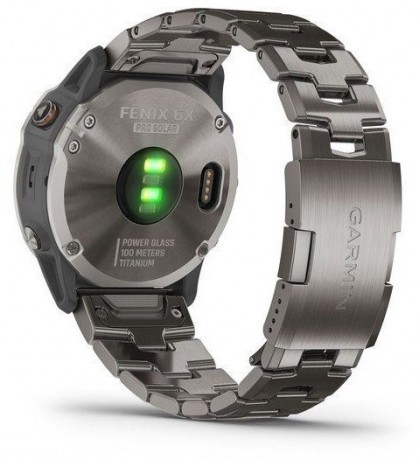 Часы FENIX 6X Pro Solar титановый с титановым браслетом