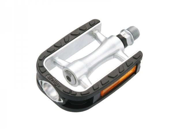 Велосипедные педали Wellgo lu-c32b, city. материал: алюминий/резина kraton, ось crmo, 9/16", промподшипники. в торговой упаковке