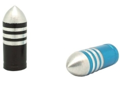 Колпачок на автониппель алюминиевый "патрон" двуцветный с тремя насечками, разные цвета