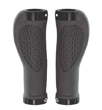 Грипсы рез. 130мм, анатом. 2 грипстопа, чёр.