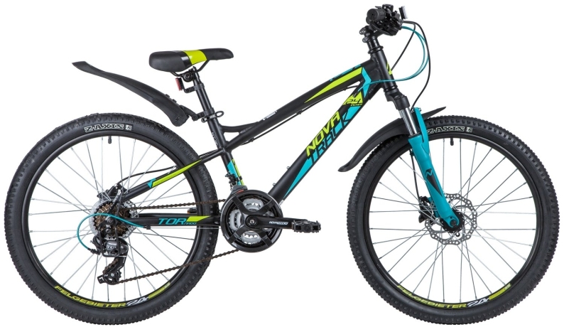 Велосипед NOVATRACK 24" TORNADO, алюминиевая рама 13", чёрный