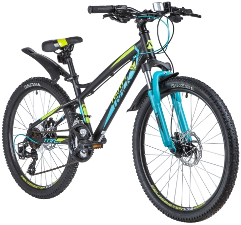 Велосипед NOVATRACK 24" TORNADO, алюминиевая рама 13", чёрный