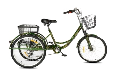 Велосипед трехколесный для взрослых РВЗ Чемпион 24" 6 скоростей КАМУФЛЯЖ