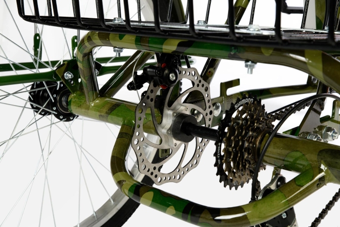 Велосипед трехколесный для взрослых РВЗ Чемпион 24" 6 скоростей КАМУФЛЯЖ