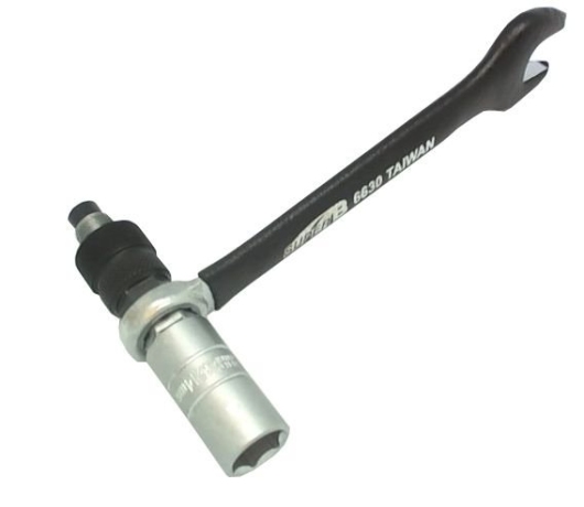 Съёмник шатунов Super b 6630 с ключом 15мм, торцевым ключом 14мм, шестигранниками 6/8мм (5 в 1)