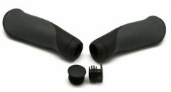 353_0.240 Gripsi kypit v Moskve v internet-magazine «VELOSTANOK» Gripsi Velo грипсы vlg-690ad2, анатомические, 135мм, kraton/гель, с заглушками, чёрно-серые