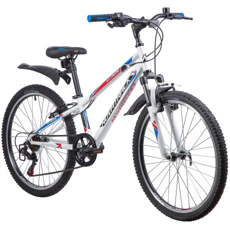 Велосипед NOVATRACK 24" EXTREME белый, стальная рама 11"