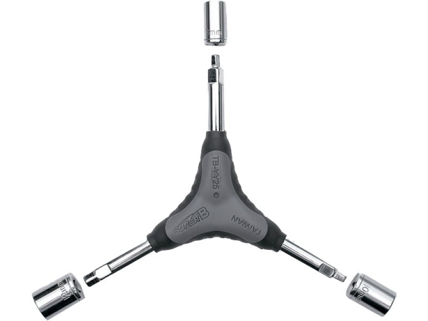 Ключ 6 в 1 Super b (premium) tb-yy25 шестигранники 4/5/6мм, торцевые 8/10/12мм , торг.упаковка.