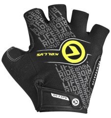 Велосипедные перчатки Kellys comfort без пальцев цвет: чёрный салатовый, S