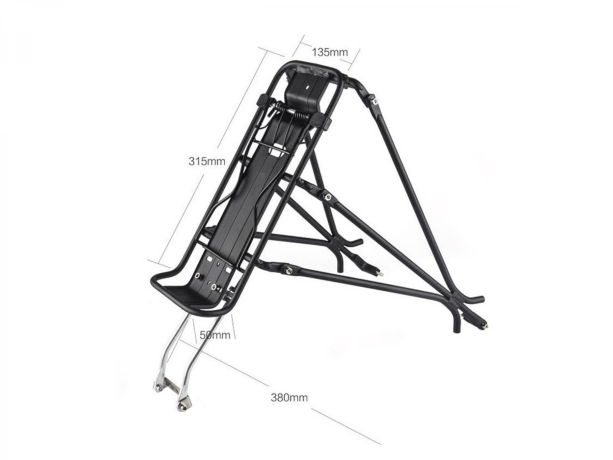 Багажник HS-019, совместим с дисковым тормозом, чёрный