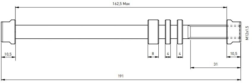 Ось для заднего колеса TACX X-12MM X 1.5 (T1710) неоригинал