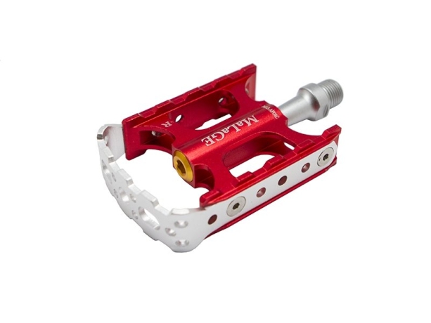 Велосипедные педали MLG-AF01C алюминиевые CNC, 76х67х23мм, ось CrMo, 1 шариковый подшипник + 1 подшипник скольжения, вес 294г