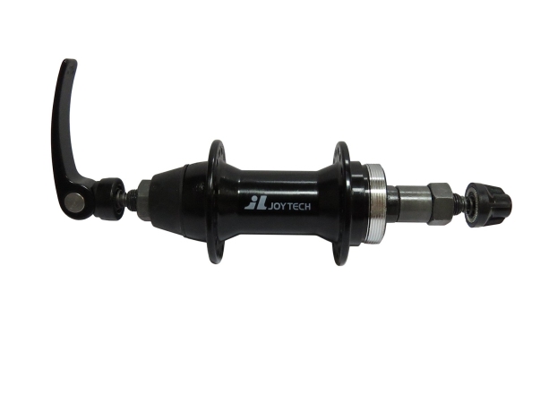 Велосипедная втулка Joy tech задняя 752dse под трещотку, мтв, 32н, ось m10х145х135мм, с эксцентриком, алюм., 268 г, чёрная