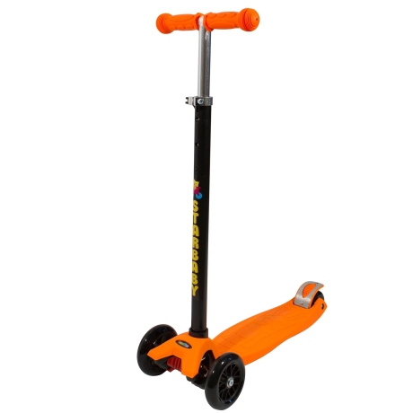 Детский трёхколёсный складной самокат Starbaby SKL-07, цвет оранжевый