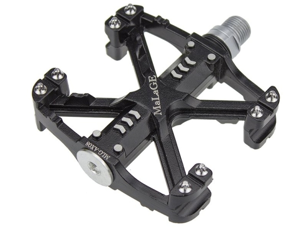 16083.0x460 Velosipednie pedali MLG-AX08 aluminievie, 91h81h22mm, os CrMo, 1 sharikovii podshipnik + 1 podshipnik skoljeniya, smennie shipi, ves 360g chyornie kypit v Moskve v internet-magazine «VELOSTANOK» Velosipednie pedali MLG-AX08 aluminievie, 91h81h22mm, os CrMo, 1 sharikovii podshipnik + 1 podshipnik skoljeniya, smennie shipi, ves 360g chyornie Велосипедные педали MLG-AX08 алюминиевые, 91х81х22мм, ось CrMo, 1 шариковый подшипник + 1 подшипник скольжения, сменные шипы, вес 360г чёрные