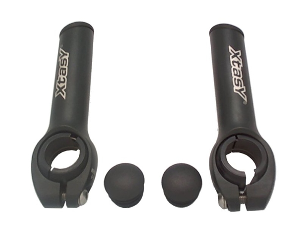 X-taz-y рога evo sl, алюминий 6061, с регулировкой наклона к оси руля, вес 112г, чёрные