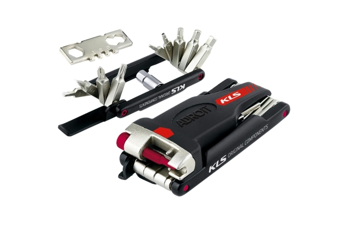 Kellys инструмент складной kls adroit: шестигранники 2/2,5/3/4/5/6/8мм, отвёртки +/-, т25, накидные кючи 8/9/10мм, спицевые 3,2/3,3/3,5мм, монтажки, выжимка