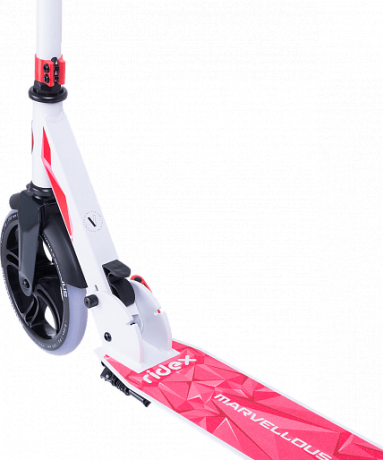 Самокат 2-х колесный RIDEX Marvellous 200 мм, белый/красный