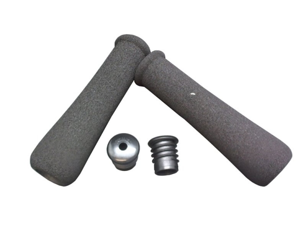 Chililon грипсы cll-129sf, 22х120мм, неопрен, 22х120мм, с заглушками, чёрные