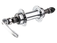 Велосипедная втулка Shunfeng MTB задняя стальная под трещотку (6-8 ск.) 3/8x14Gx36Hx135x145 с эксцентриком серебристая