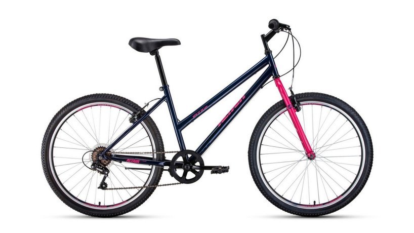 Велосипед женский ALTAIR MTB HT 26 low (2020-2021), темно-синий/розовый