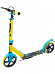 Самокат 2-х колесный RIDEX Rank 200 мм, ручной тормоз, желтый/голубой