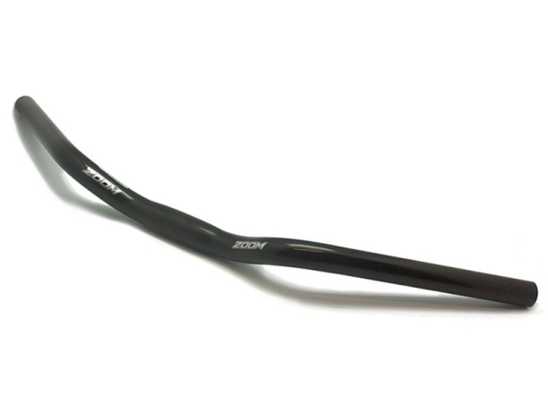 Zoom руль nr-al-18, d:25,4 х l590мм х н30мм, изгиб 25* назад, сталь, чёрный, серия city