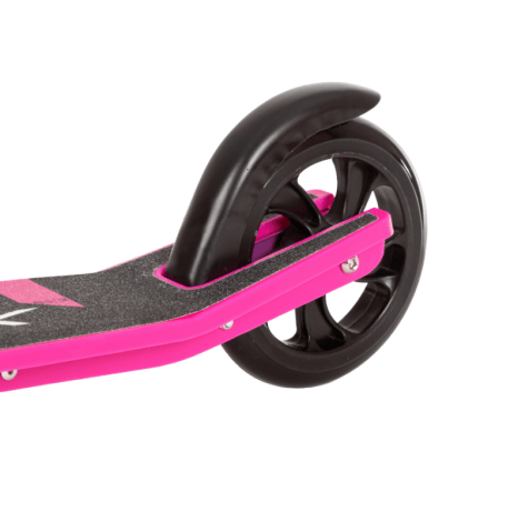 Самокат NOVATRACK POLIS сталь+пластик, нескладной, эргономичный Y-руль с нескладными рукоятями, ватер стикер, колеса 160*160мм PU, розовый