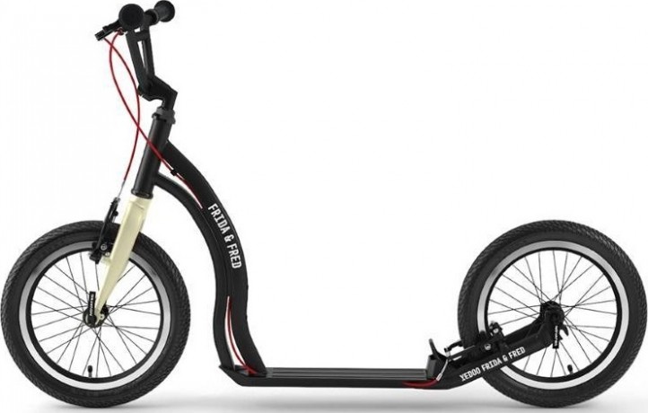 Самокат Yedoo Frida & Fred, Чёрный/кремовый