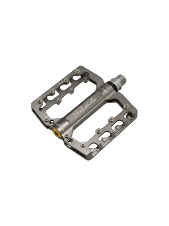 Велосипедные педали MLG-CK539 алюминиевые CNC, 90х105х7мм, ось CrMo, 3 промподшипника, сменные шипы, вес 344г