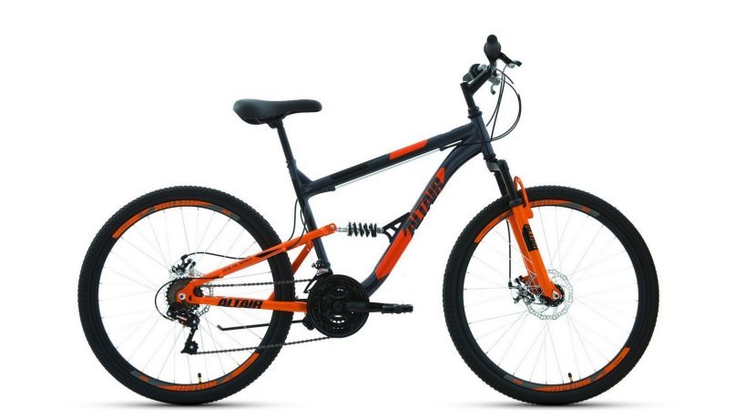 ALTAIR MTB FS 26 2.0 disc 2020-2021, темно-серый/оранжевый