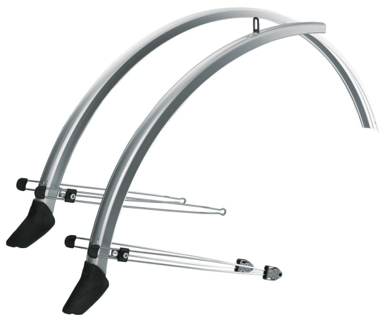 Sks крылья coммuter atb, 60мм, 26", серебристые, с двойными стойками, со спойлерами