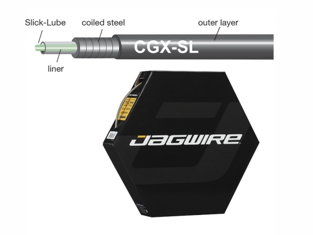 Jagwire троса рубашка 5мм cgx со смазкой 30 м "титан"