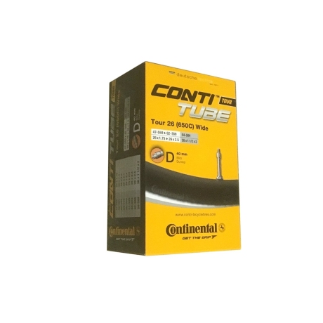 Камера велосипедная Continental Камера Tour 26" (650C) wide, 47-559 / 62-559, D40