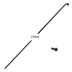 Спицы чёрные 2,0мм 14GX256мм с чёрными ниппелями 1/2&quot;, 144 шт.