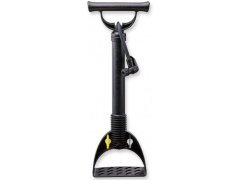 Насос ручной мини Giyo GF-04 напольный 20, пластиковый корпус, реверсивная головка, патентованная система вращающегося шланга, с иглой для мячей и пластиковым клапаном, рукоятка для захвата одной/двумя руками